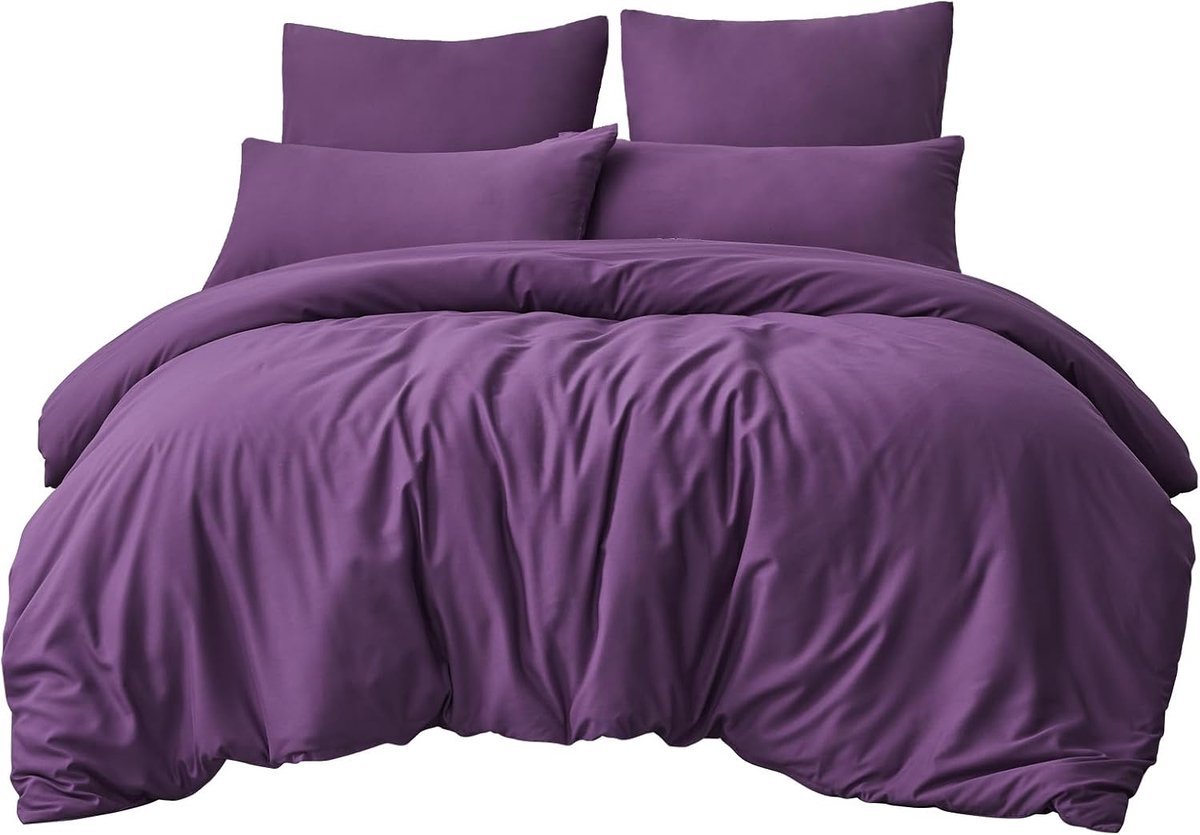 Beddenset 220x240 lilac - ademend microvezel - super flexibel - zacht en huidvriendelijk - ShopVlot