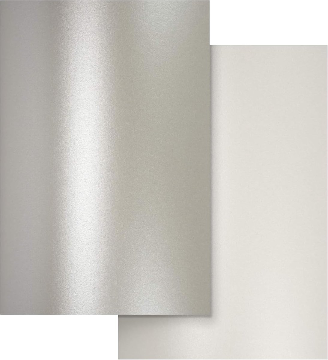 Metalen papier A4 120 g - Moeder van parel zilver en wit - Glanzend effect - Perfect voor uitnodigingen - ShopVlot