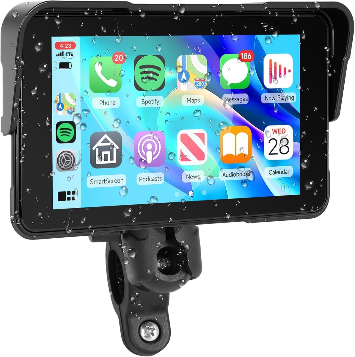 Motorfiets navigatie 5 inch HD - draadloos CarPlay/Android - IP68 waterdicht - met Bluetooth assistent - ShopVlot
