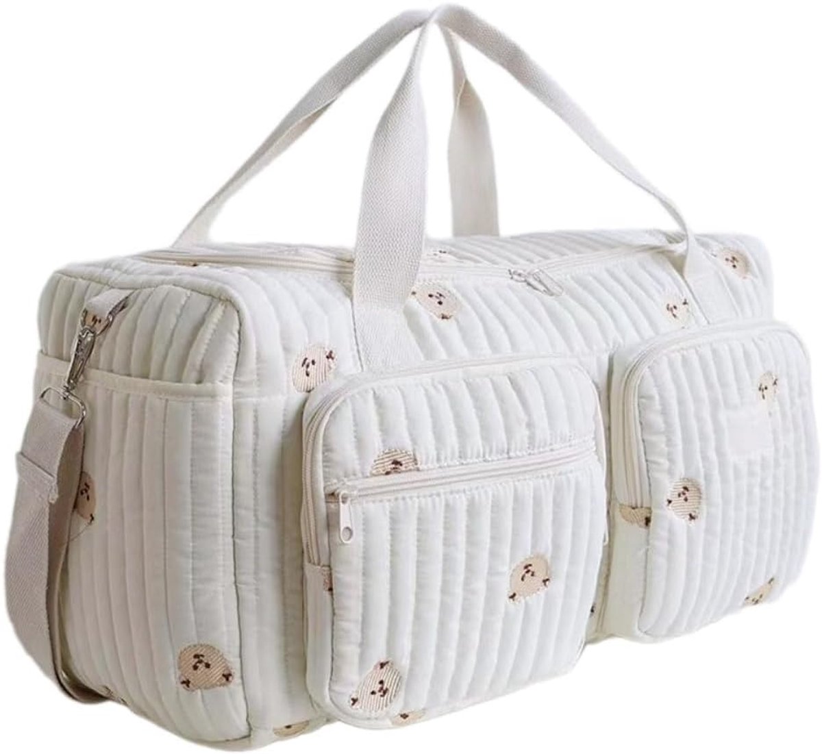 Versatile luiertas 48 x 22 x 26 cm - licht gevoerd - grote katoenen handgrepen - ideaal voor reizen - ShopVlot