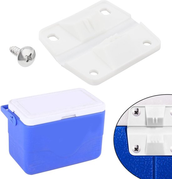 Plastic Cooler Scharnieren 2 Stuks - Geschikt voor Coleman Koelboxen - Inclusief 8 Montagebouten - ShopVlot — afbeelding 3