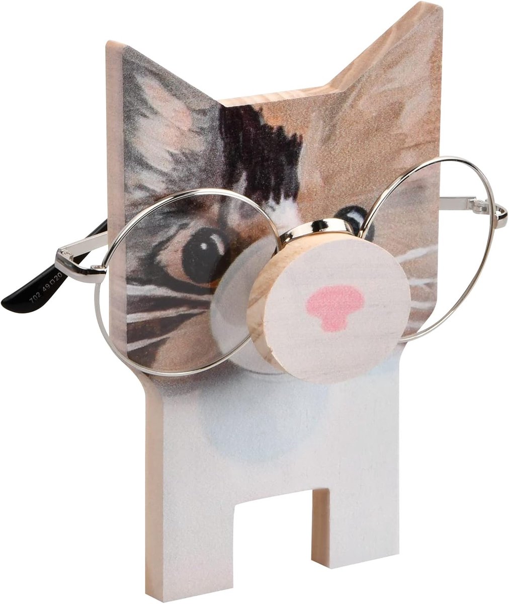 Brilhouder van dierhout, voor brillen, grappig, voor zonnebrillen, brillenhouder voor thuis, voor het tentoonstellen - ShopVlot