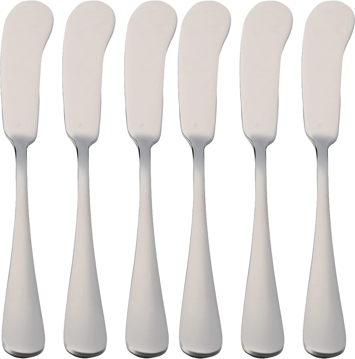 6 butter knives stainless steel 16.5 x 2 cm - ShopVlot