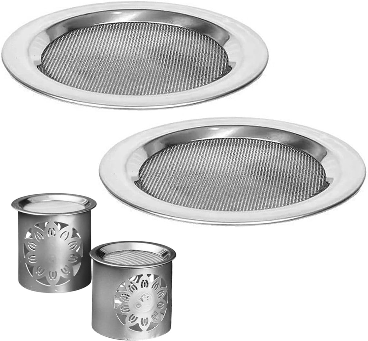 2 x Smoke Sieve, Stainless Steel Strainer for Scented Lamps and Incense Sticks, Sieve, Diameter 10 cm, Smoking - ShopVlot