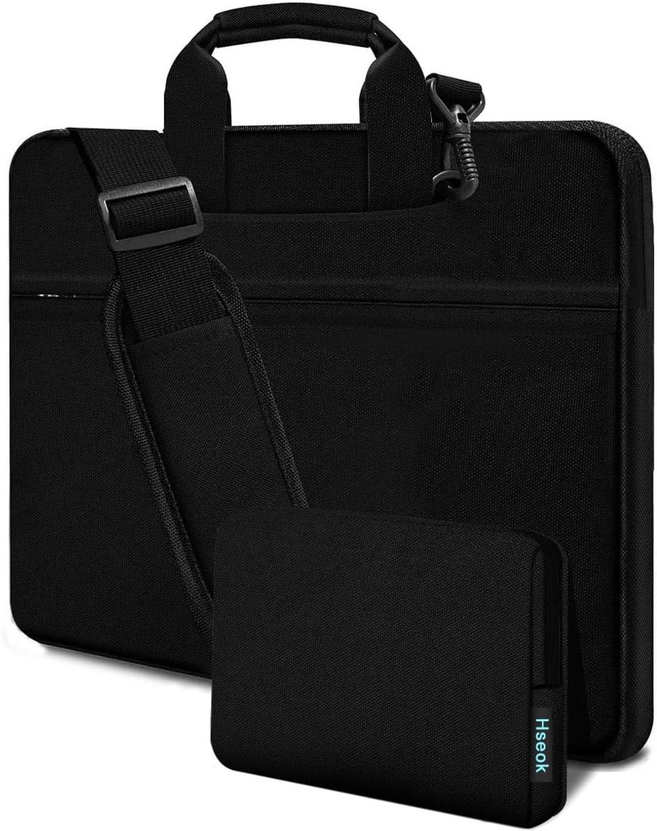 HSEOK Laptop Shoulder Bag, Durable, Shockproof and Protective Laptop Bag with Multiple Compartments and Strap for Most - ShopVlot