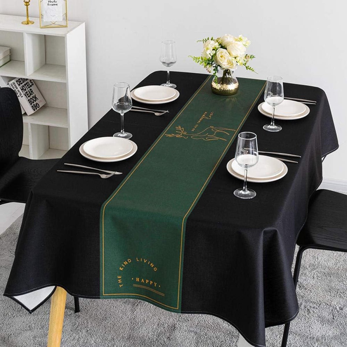 Nordic tablecloth cotton and linen waterproof anti-scalding oil-proof disposable thickening to increase round - ShopVlot