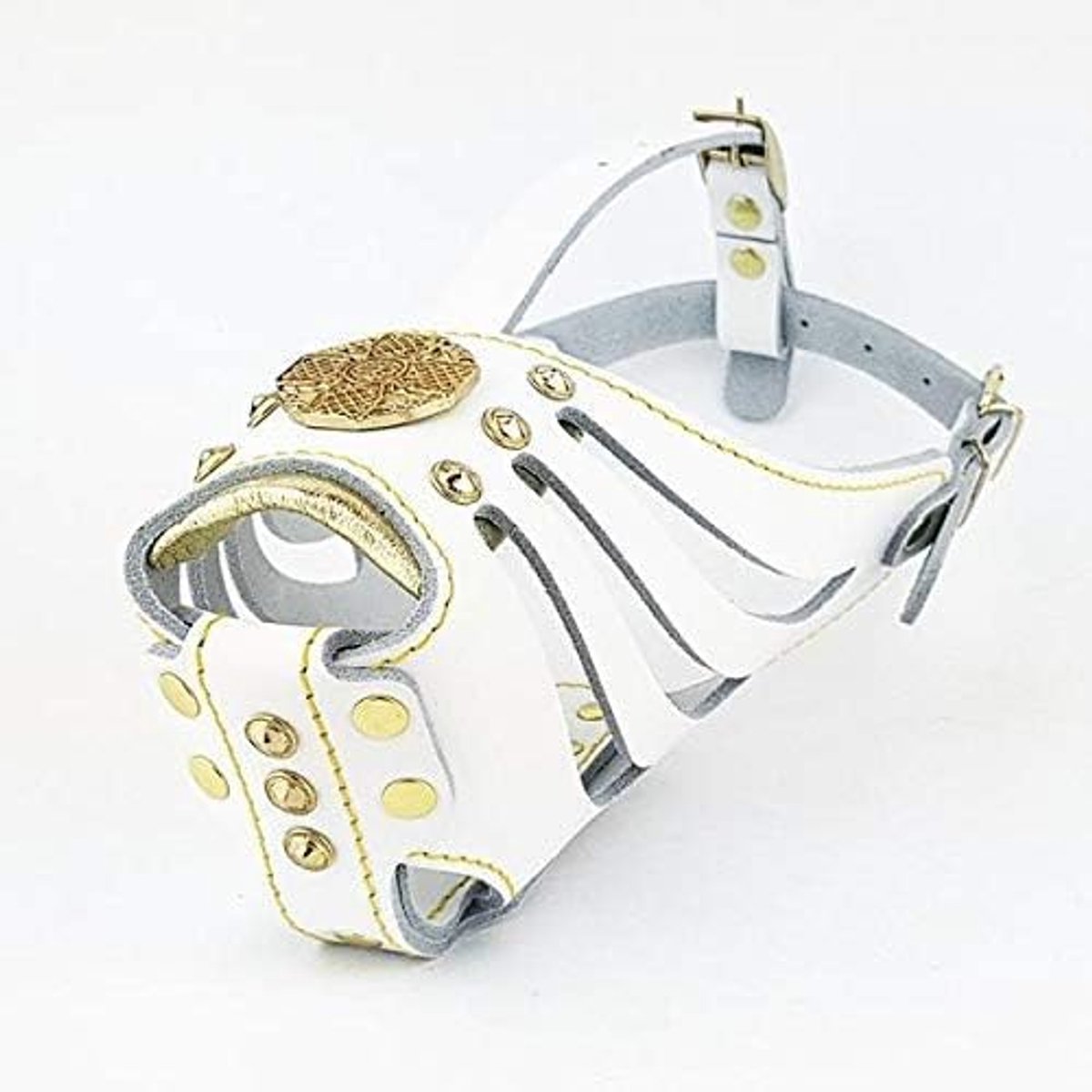 Bestia Maximus Basket Muilkorf. Studded design. 100% genuine leather - ShopVlot