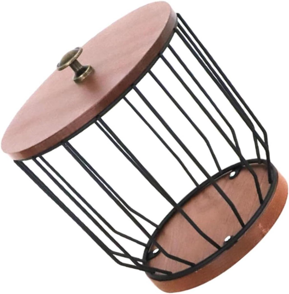 Koffie Capsule Houder - Opbergmand - Keuken Organiseren - Stabiele Metalen Constructie - 18.5 cm - Donkerbruin