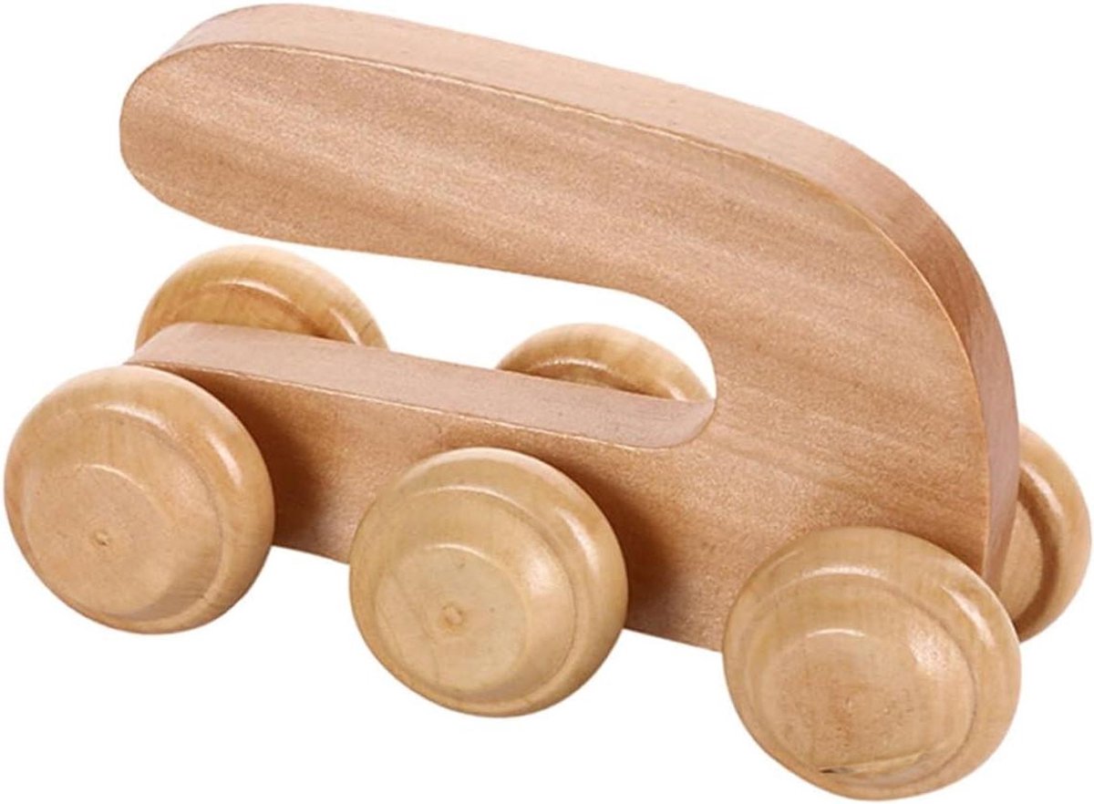 Houten Massage Roller - Spierontspanner - Spierherstel - Draagbaar Ontwerp - 11 x 7 x 5.5 cm - Khaki