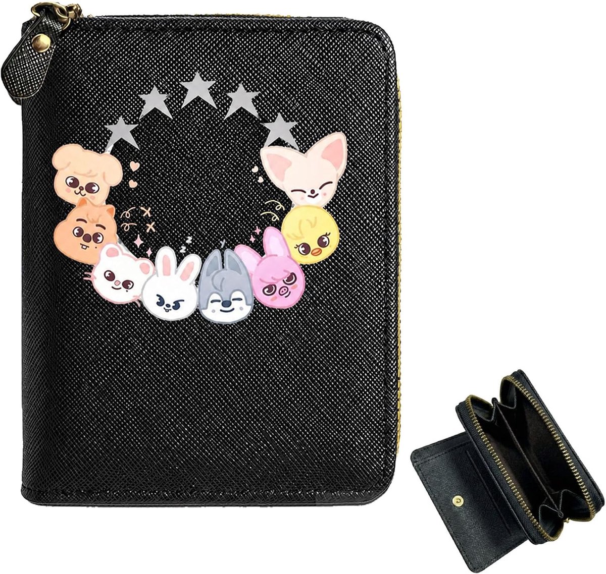 Unisex Portemonnee voor Stay, KPOP Merchandise SKids PU Portemonnee, STAY Merch, voor Stay Fans en Cadeau-Ideeën(Wit)