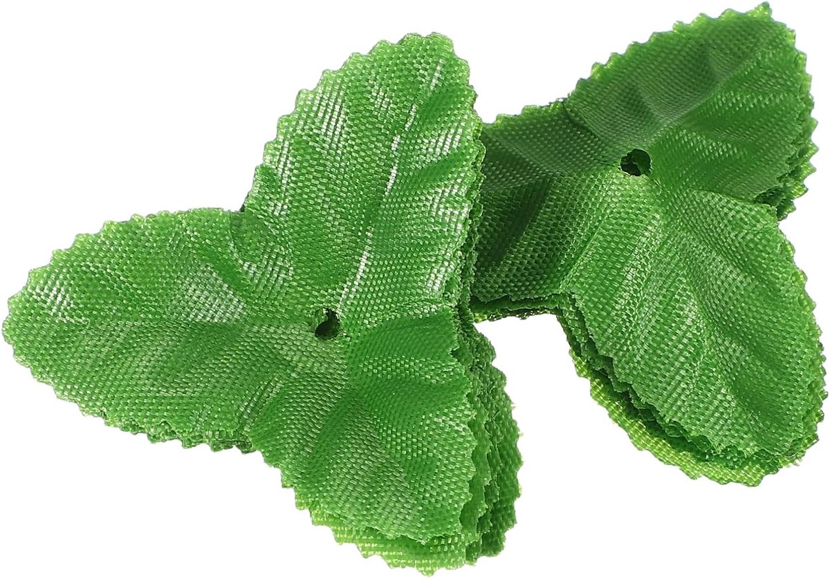 2 inch kunstmatige groene bladeren, 50 stuks groene bladeren faux kelkblaadjes groen nep rozenblad slinger arrangement levering voor bruiloft boeketten kransen decor, groen