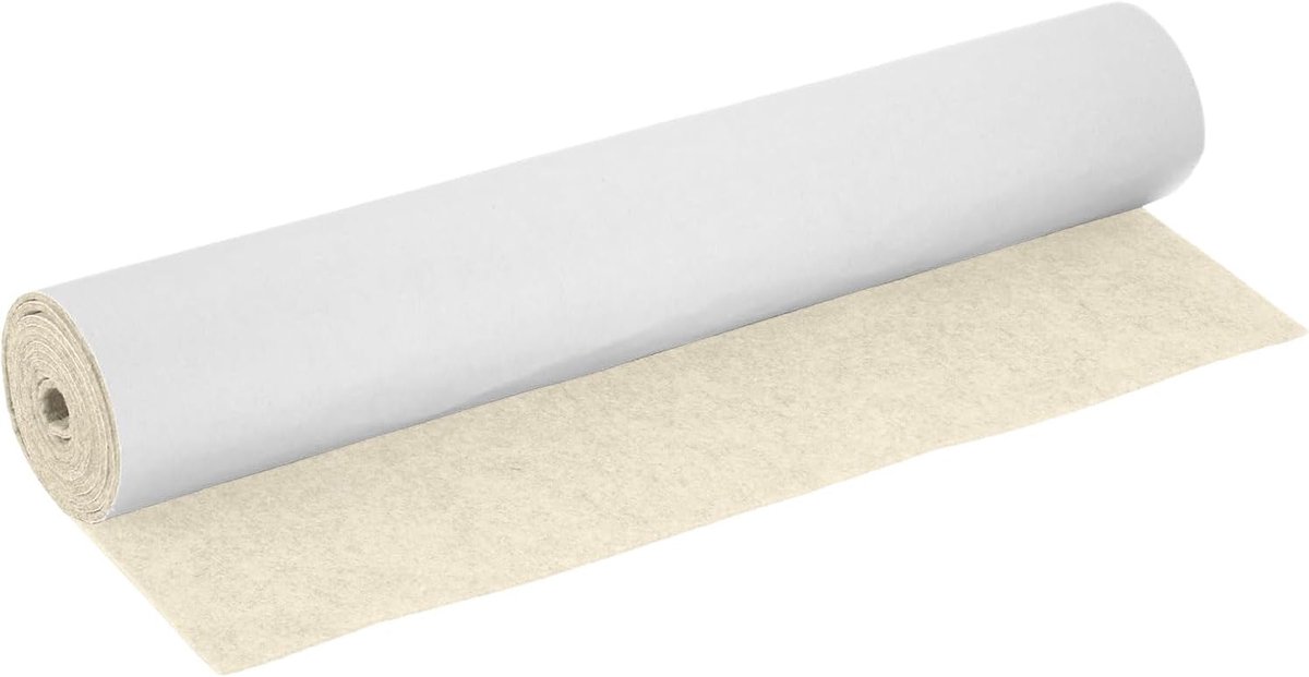 zelfklevende viltmat, viltstof, lichtbeige, 40 x 220 cm, 2 mm dikke viltrol, doe-het-zelf, voor doosje, onderzetter, lademat, auto, vilt, fotolijst, stoelpoten, tafelpoten