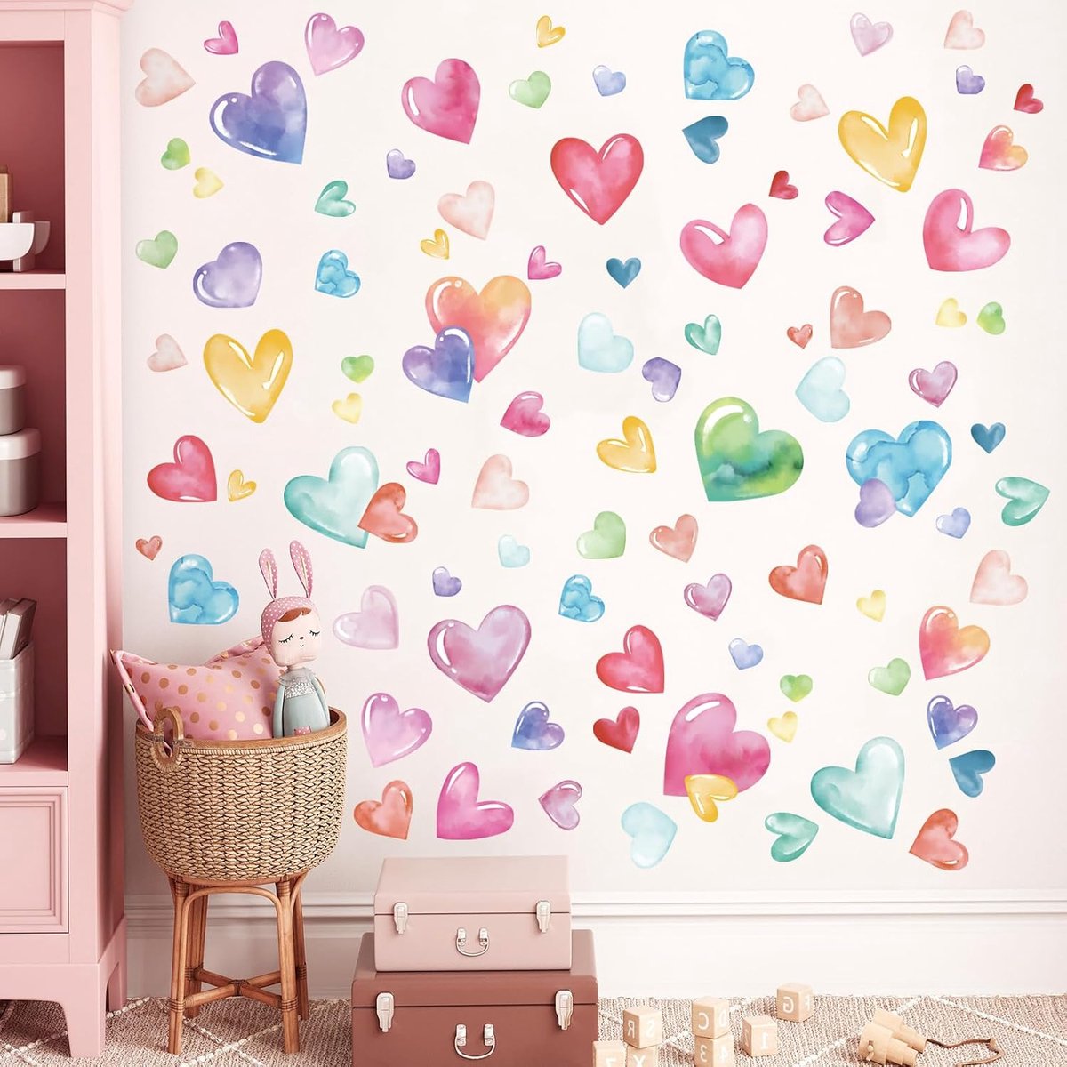 Muurstickers waterverf PVC afneembare muurdecoraties voor meisjes kinderen kinderkamer slaapkamer woonkamer meubels