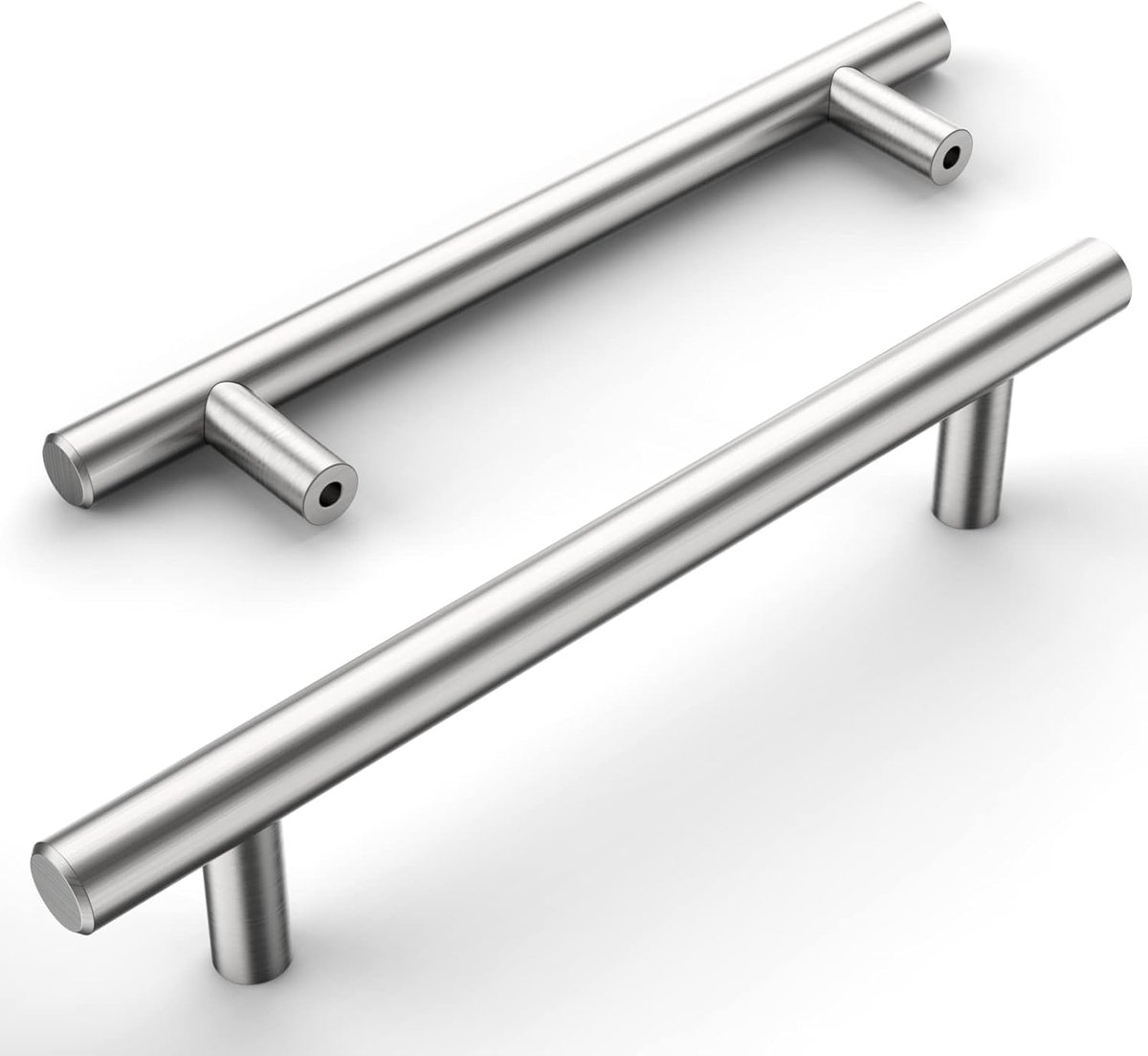 12 stuks meubelgrepen, roestvrij staal, geborsteld nikkel, kastgrepen, keukengrepen, gatafstand 128 mm, ladegrepen, zinklegering, ladegrepen, handgrepen voor keukenkasten, kledingkast