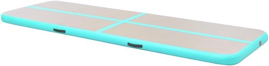 Opblaasbare gymnastiekmat - Turnmat Airtrack - Thuis sporten - Inclusief pomp - 400 x 100 cm - Groen — afbeelding 5