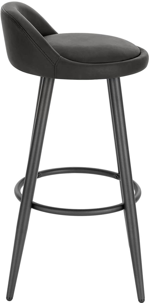SureDeal® - barkruk - Barstoelkruk counterkruk bistrokruk - 37,5x34x78,5 cm - Antraciet