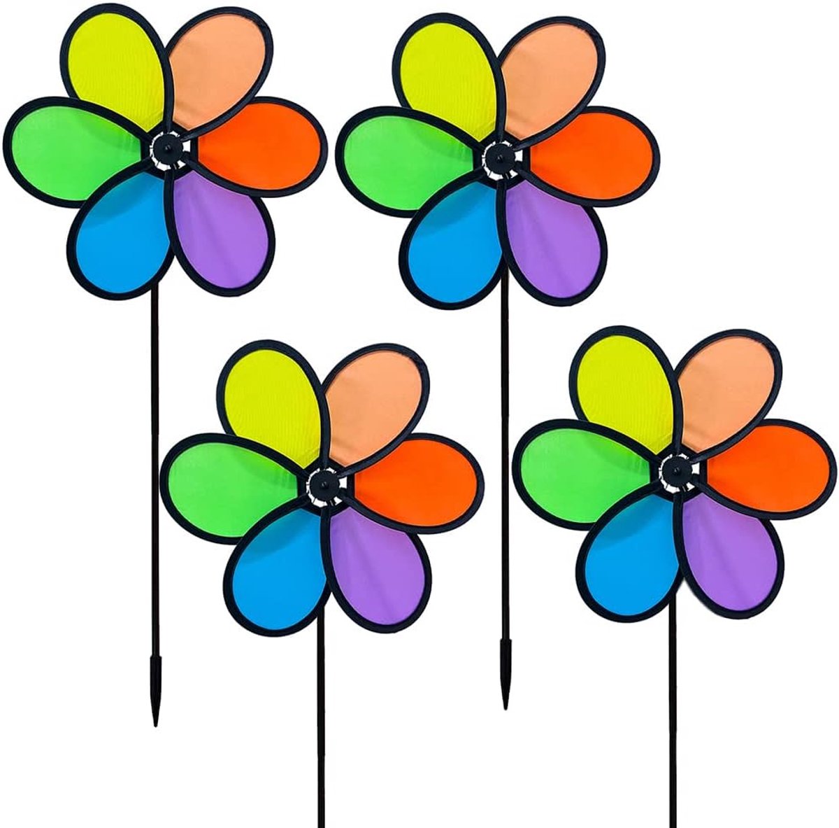 Windmolens, 9.4 inch Regenboog Windmolen Spinners voor Tuin Wind Spinner Party Pinwheel Windmolens voor Yard
