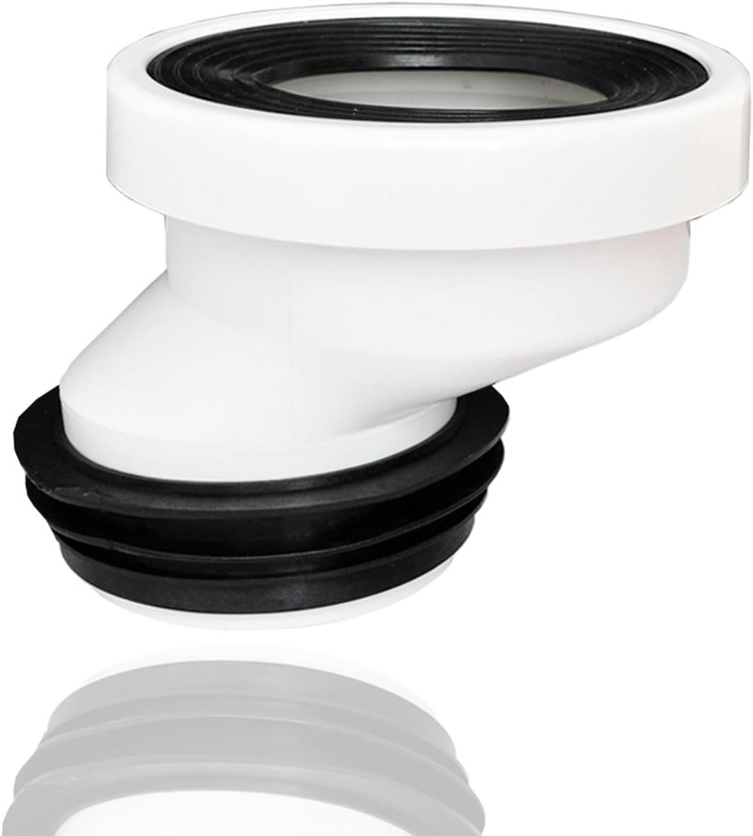 5 cm offset toiletaansluitingspijp, kunststof, excentriek, hoekig, stijf - pijpnozzle, afvoer, rechte excentriek, aansluitingsfitting