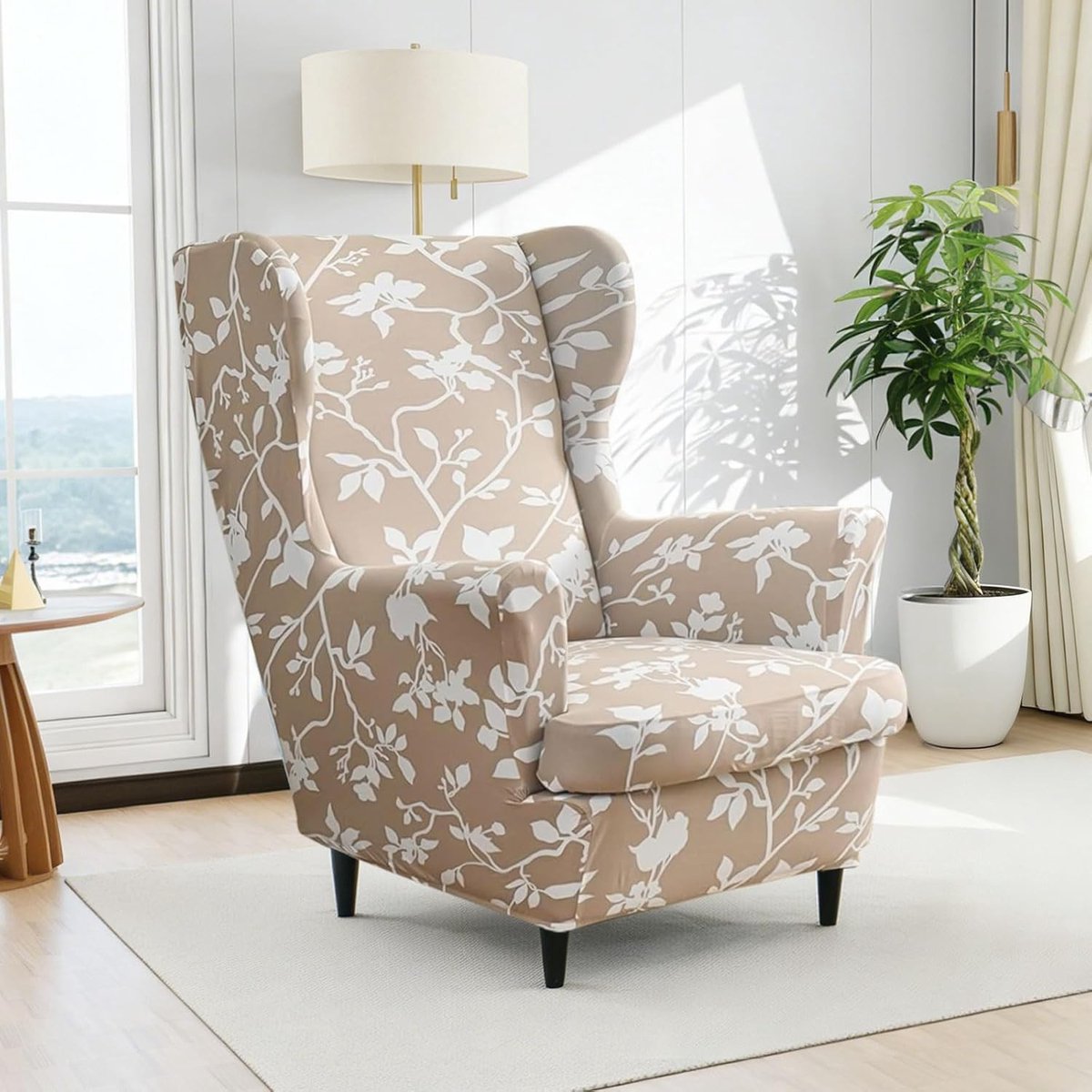 Hoes voor Ohrensessel, Wasbare Stretch Sesselhoes met Elastiek, Bescherming voor Woonkamer en Interieur