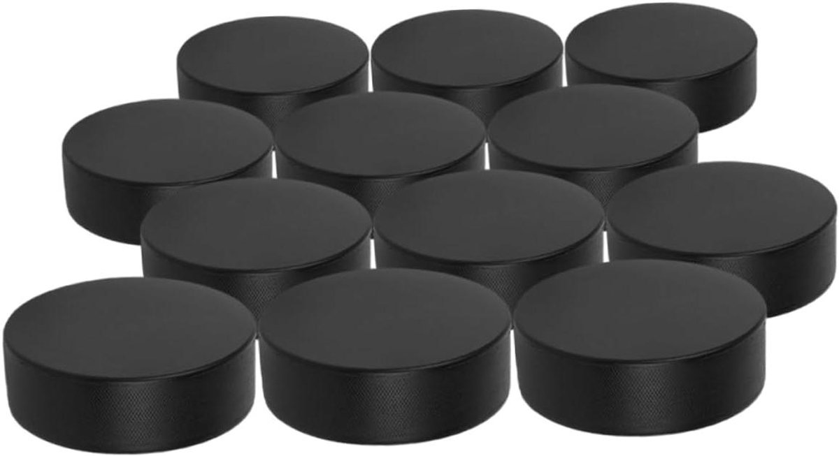 Mini Hockey Pucks - IJshockey Ballen - Indoor Training - Lichtgewicht Ontwerp - 7.5 cm - Zwart
