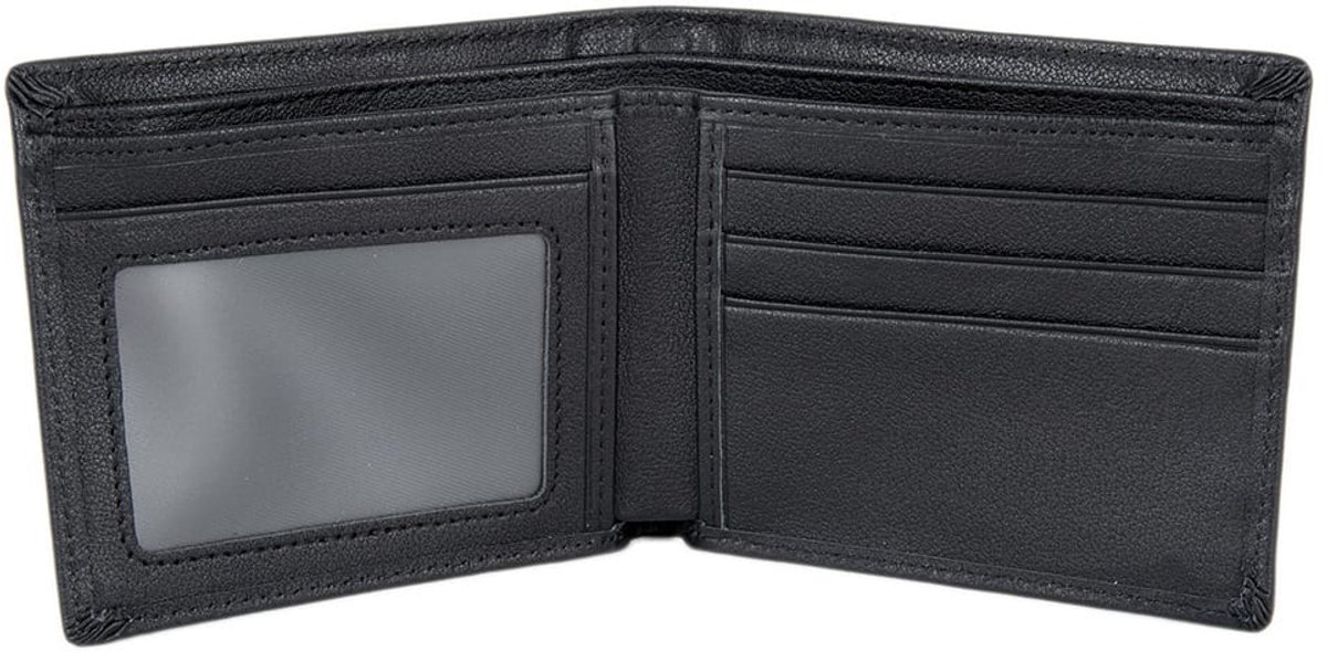 Portemonnee heren - Pasjeshouder mannen - Portefeuille heren - Cadeau voor man - Zwart - LOUZIR