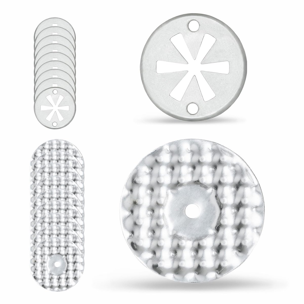10 sets hittebeschermingsplaat reparatieset auto hittebescherming clips hitteplaat uitlaatbevestiging met klemschijven metalen klemmen reparatieset compatibel met VW, compatibel met Audi, compatibel