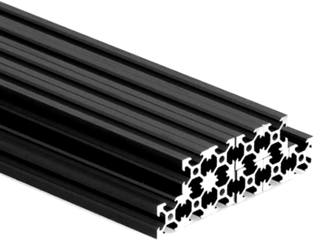 10 stuks 150 mm, 2020 V, type zwart, Europese standaard, geanodiseerde lineaire rail, aluminium profielen, extrusie, voor doe-het-zelf 3D-printers en CNC-machines
