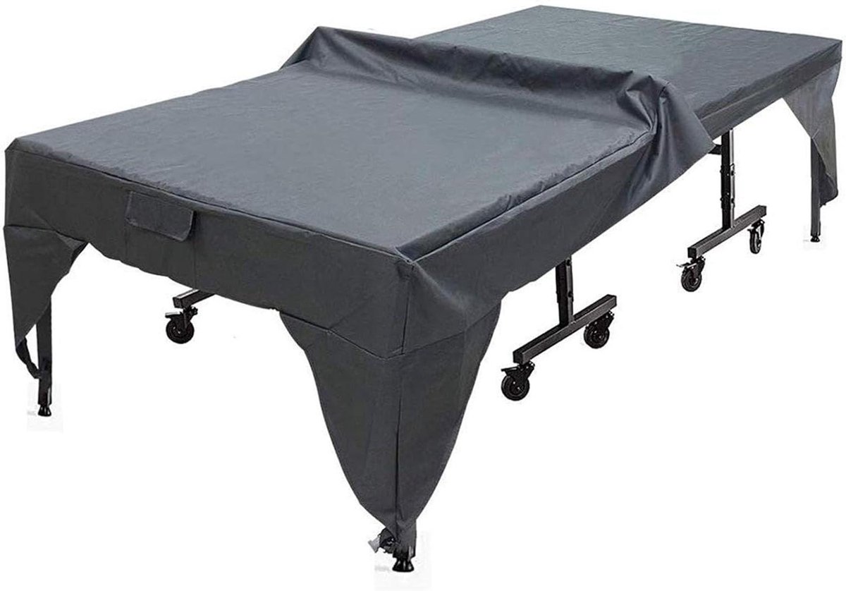 Tafeltennistafelhoes - Pingpong beschermhoes - Tafel beschermen - Waterdicht UV-bestendig - 280x75x155 cm - Zwart