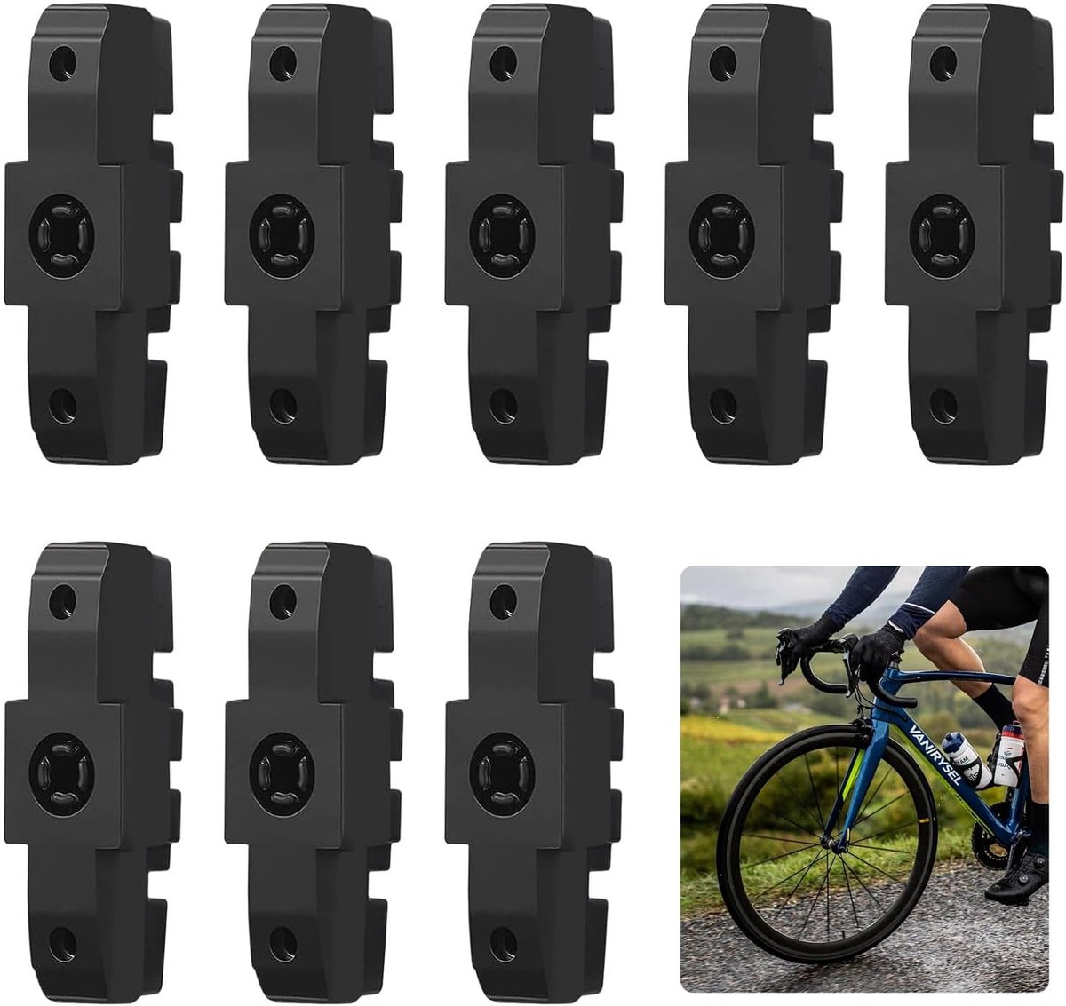 8 stuks remschoenen fiets voor Magura HS11 HS22 HS24 HS33 HS66 hoge remprestaties 4 paar fiets geluidsarme remblokken voor fydraulische velgremmen prestaties duurzaam