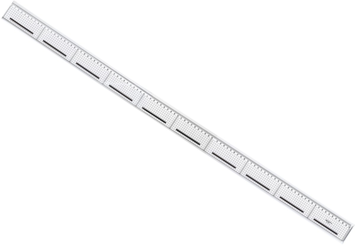 SnelShoppen - Graphholex Snijliniaal 100 cm met Stalen Rand, Antislip, Geruit, Transparant voor Precisie Snijden in Huis, School, Kantoor en Creatieve
