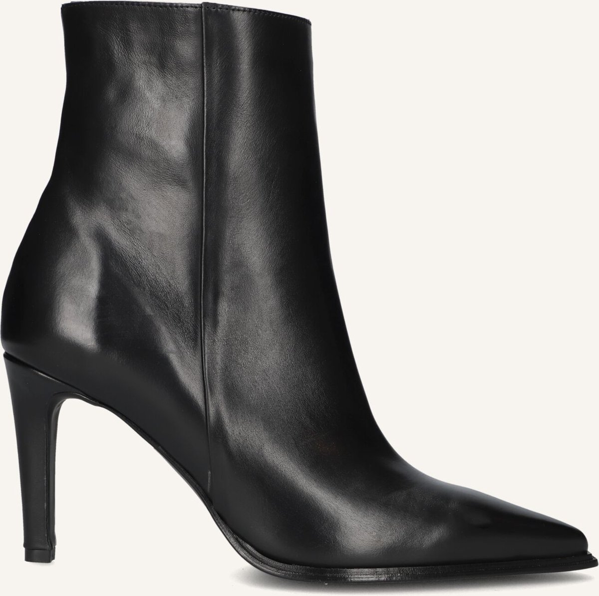 Notre-V 8939 Enkellaarsjes - Enkelboots met rits - Dames - Zwart - Maat 39