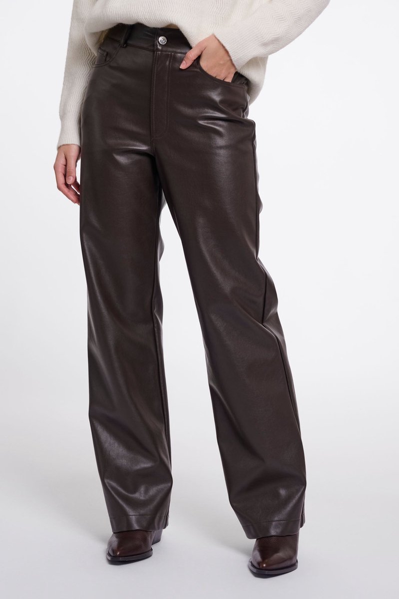 Rino & Pelle Broeken - Corian straight leg trousers petite - Effen