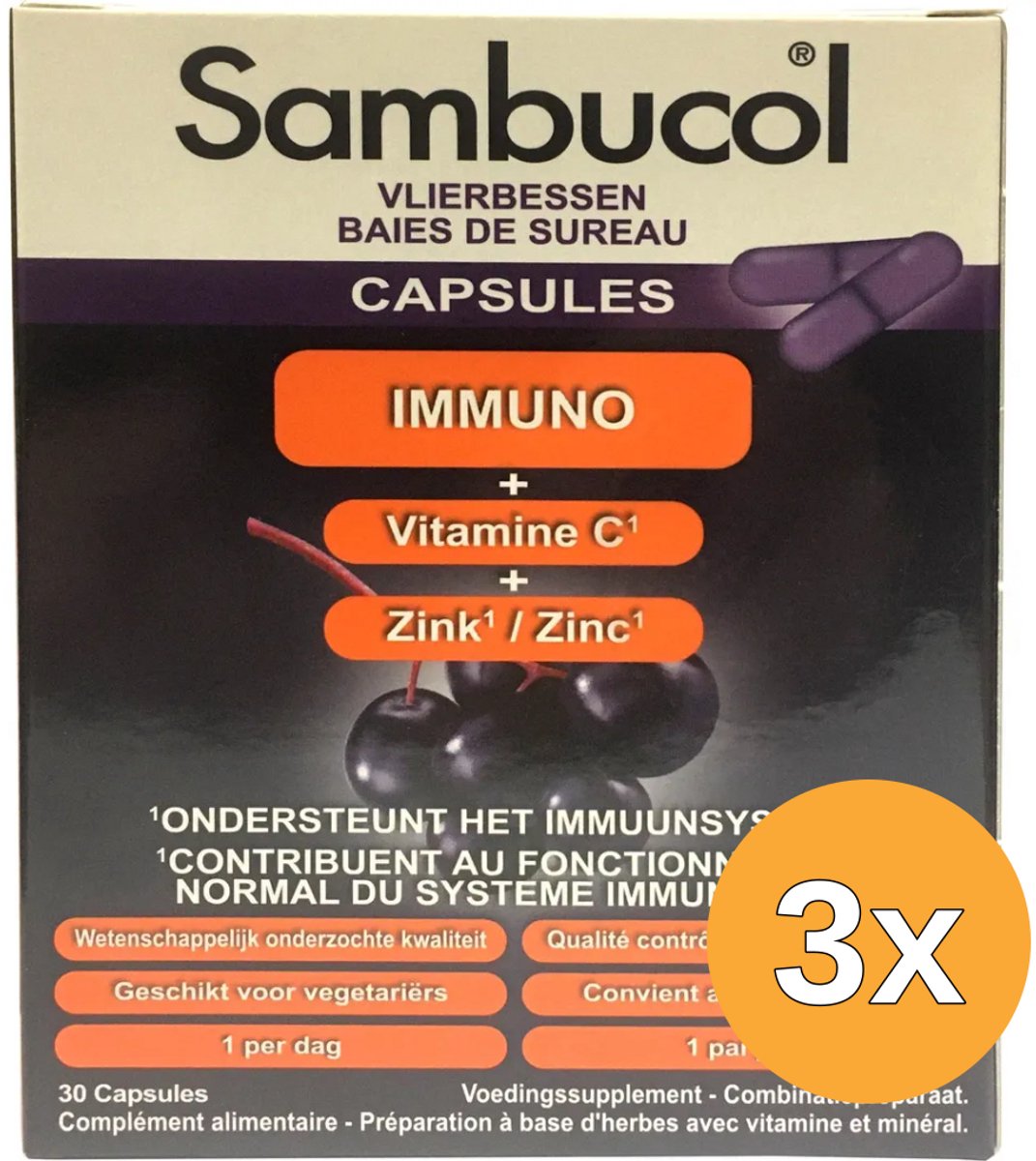 3x Sambucol Immuno (30 capsules)