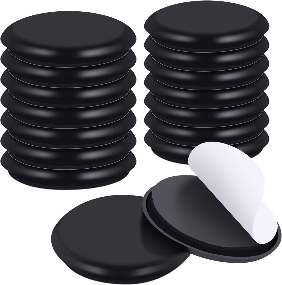 16PCS Meubelsliders voor Tapijt - 60MM Zelfklevende Glijders voor het Verplaatsen van Meubels en Bescherming van Vloeren