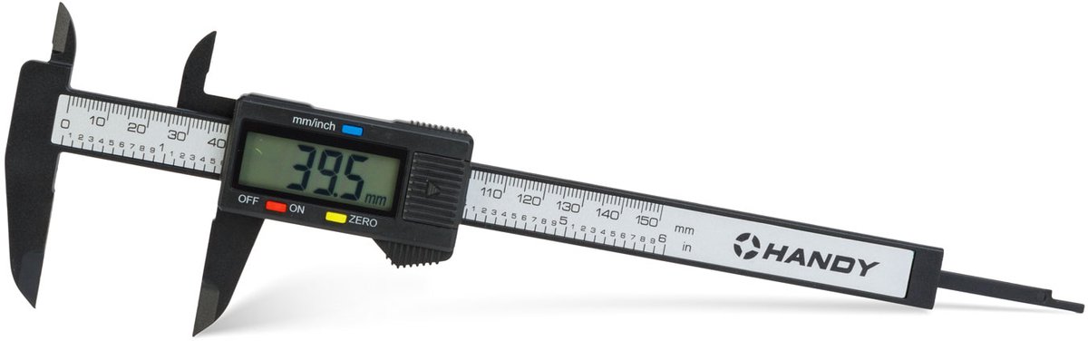 Digitale Schuifmaat 150 mm - Elektronische Schuifmaat - Digitale Caliper - Nauwkeurige Binnen-, Buiten- en Dieptemeter - Inclusief LR44 Batterij [10054C]