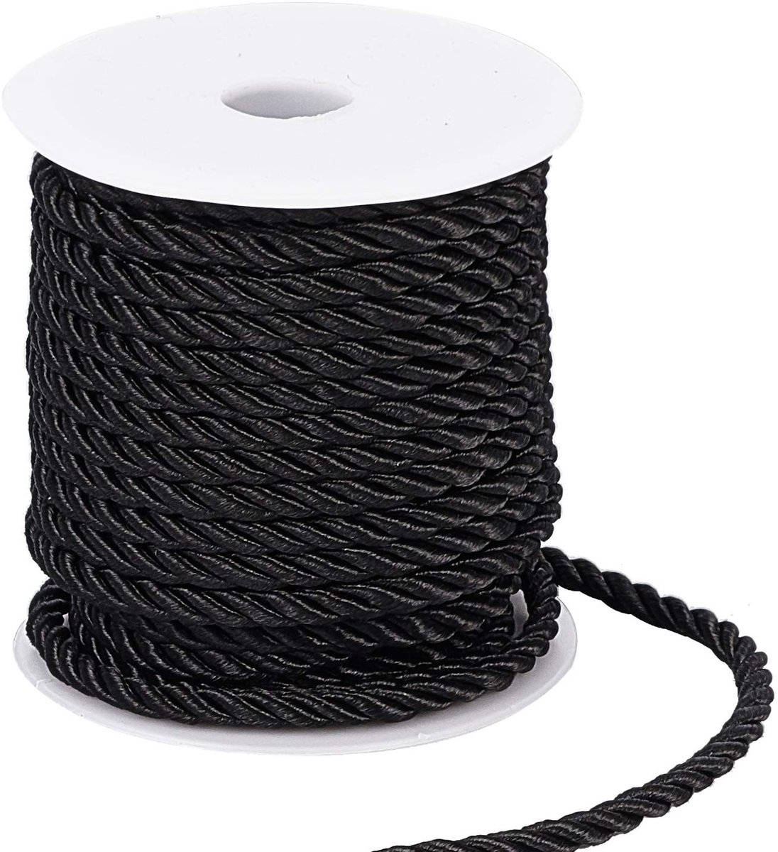 Dailygoods- Koordbekleding 5 mm - 3-laags Polyester - 18 m Gedraaid Touw - Decoratief Touw - Knutselwerk - Praktische Spoel - Decoratietouw