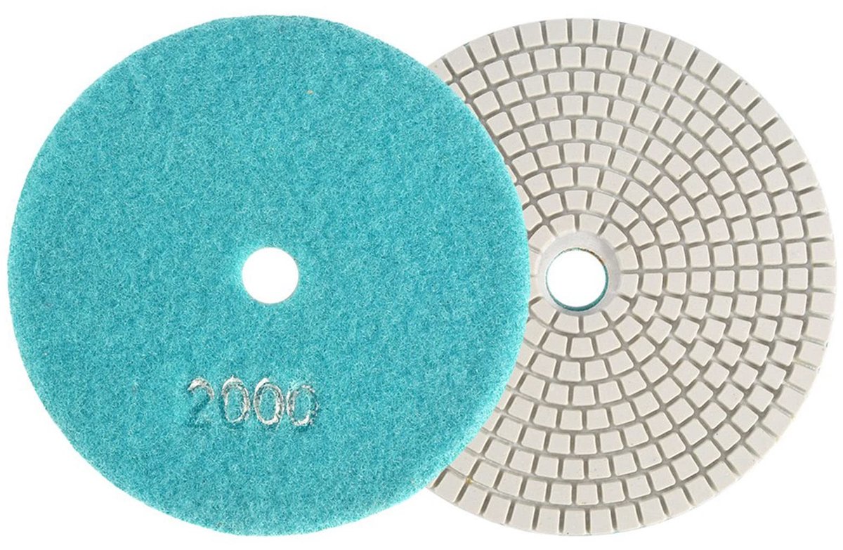 Dailygoods- Slijpschijf 125 mm - Natte Diamantpolijstpads - Slijpschijven voor Graniet/Beton/Marmer - Sterke Slijpkracht - Snel Polijsten - Duurzaam Gebruik - Polijstpad