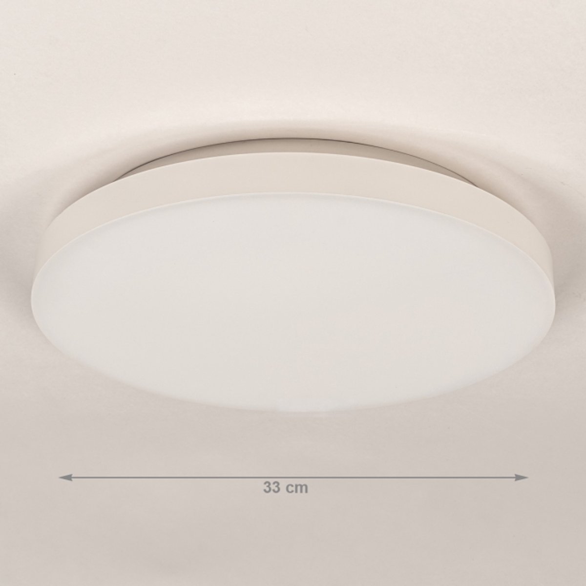 Lumidora Plafondlamp 75786 - Plafonniere - SMARTDISK - Ingebouwd LED - 24.0 Watt - 2280 Lumen - 5000 Kelvin - Wit - Kunststof - Buitenlamp - Badkamerlamp - IP54 - ⌀ 33 cm
