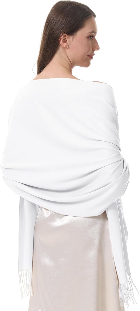 Pashmina-sjaal voor dames, feestelijke stola voor avondjurk, sjaals, schouderdoek, cadeau voor winter, bruiloft, herfst, bruidsfeest
