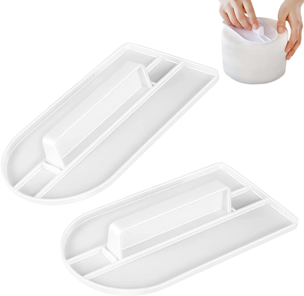 Dailygoods- Fondant Smoother Set - Taartversiering - Taartdecoratie Set - IJsfontein - Suikerdecoratie - 2 Stuk - Duurzaam Materiaal