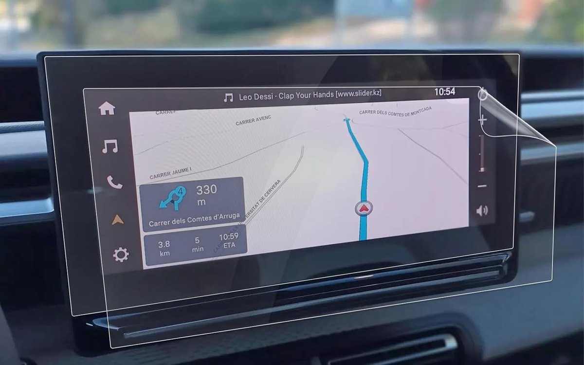 Navigatiescherm Bescherming voor Citroën C3 E-C3 Aircross 10.25 Inch - Nano Plastieken Film, 6H Krassenbestendig, Perfecte Pasvorm en Duurzaamheidsbescherming