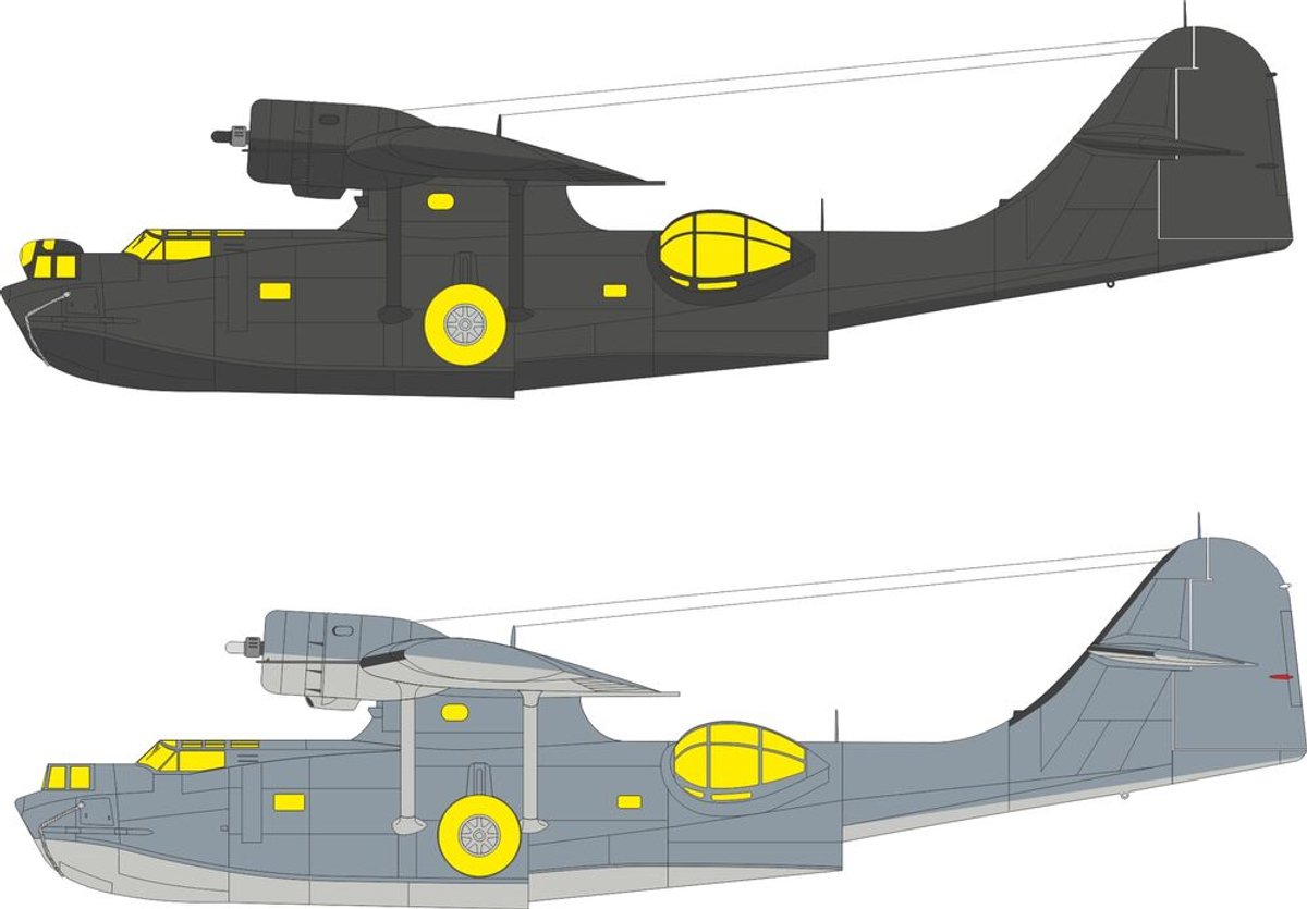 Eduard Modelbouwpakket - EX1182 TF Maskering Set voor Consolidated PBY-5A Catalina Accessoires set - 1:48 - Modelbouw