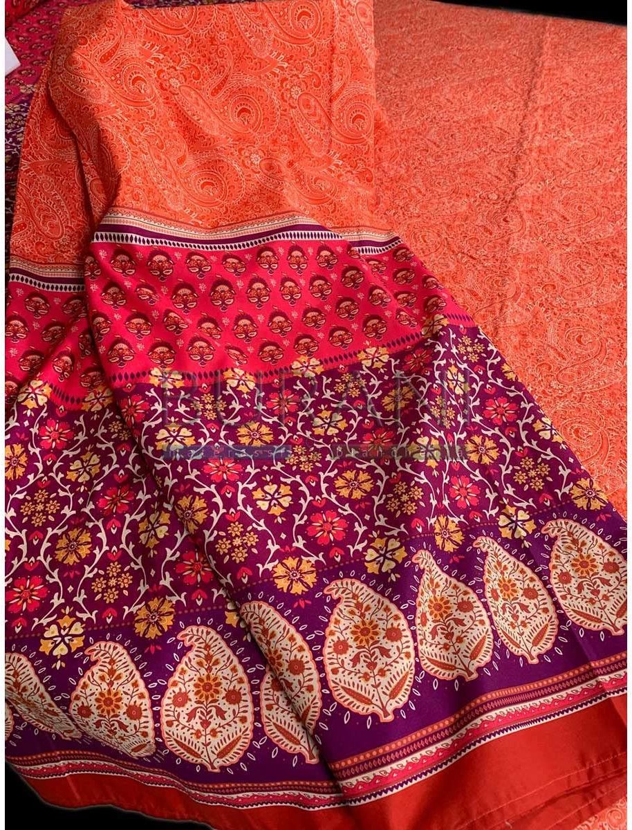 foulard, katoen, oranje, 270x270
