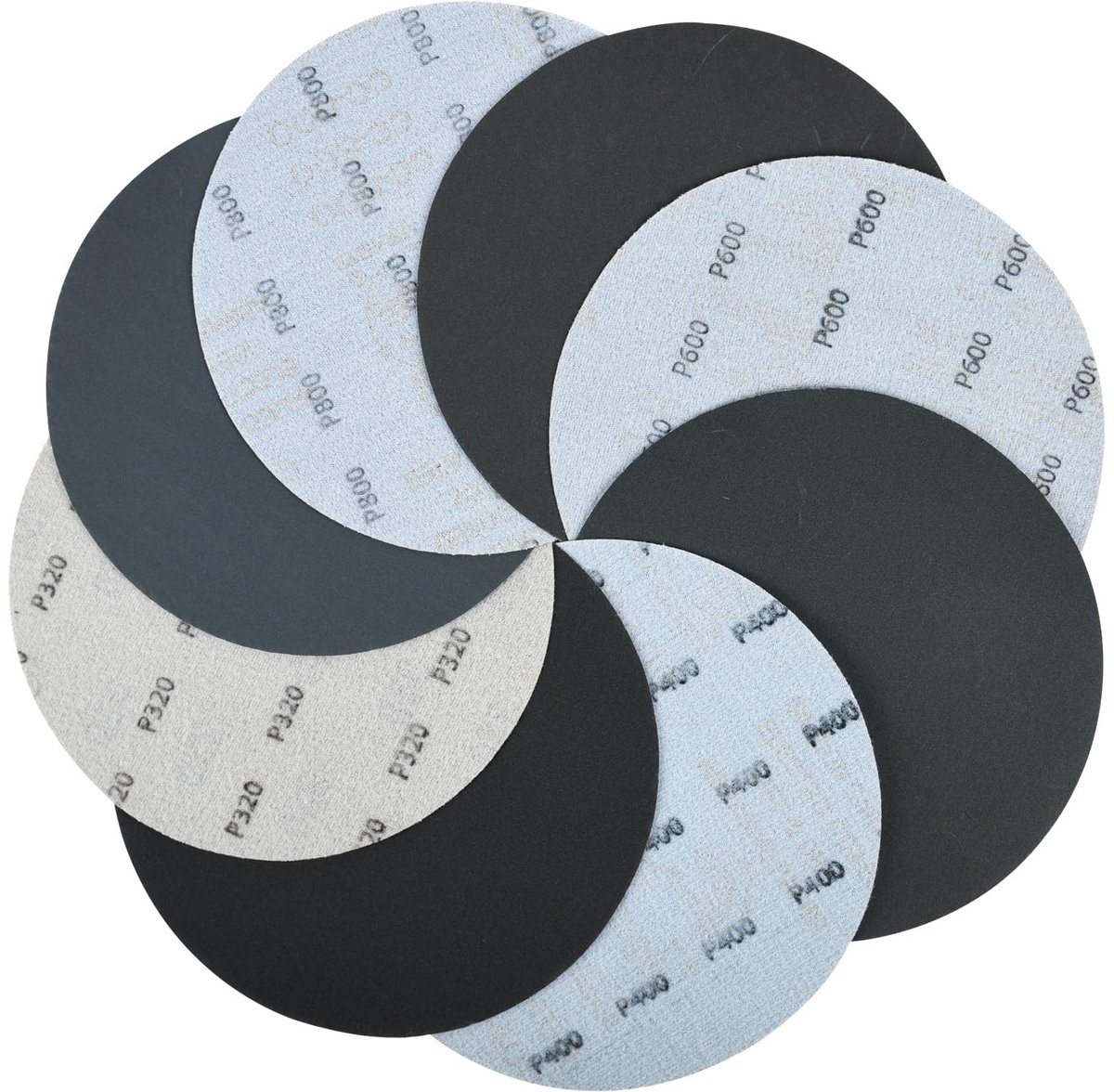 Dailygoods - 180 mm Schuurpapier Set - 20 Stuks Korrel 320/400/600/800 voor Nat Slijpen