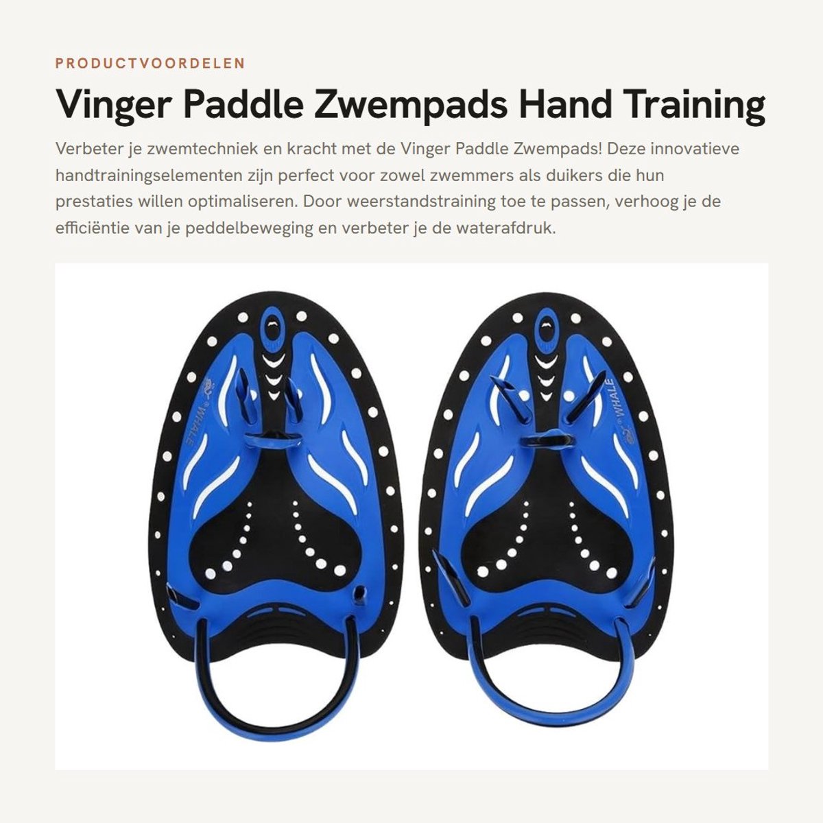 Dailygoods- Zwempaddles - Handpeddels Zwemmen - Weerstandstraining - Duurzaam Materiaal - Verstelbare Siliconen Riemen - Maat S: 190 x 130 mm