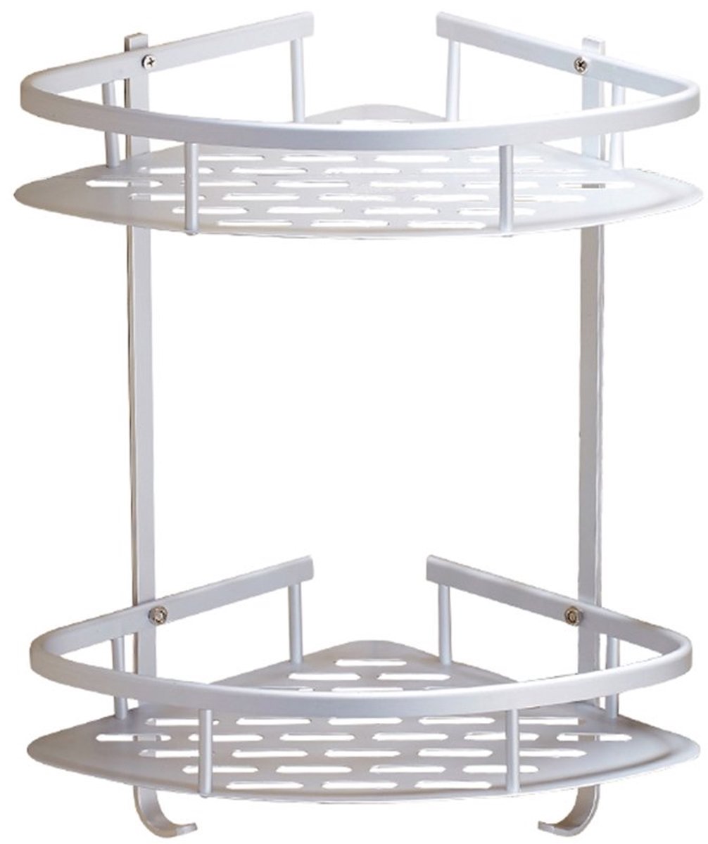 Douche Caddy Plank, Aluminium Geanodiseerd 2-Tier Badkamer Hoek Bad Rack Opbergmand Wandmontage Ruimte voor Holding Zeep Shampoo Gezichtsreiniger