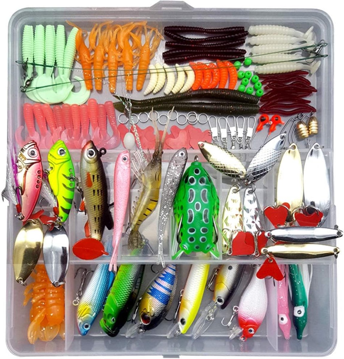 Kunstaas, set kunstlepels, hengelset voor rood, baars, Luccio Spoon, spinnenaas, accessoires met wormen, hard aas, enkele haken, insecten, crankbait