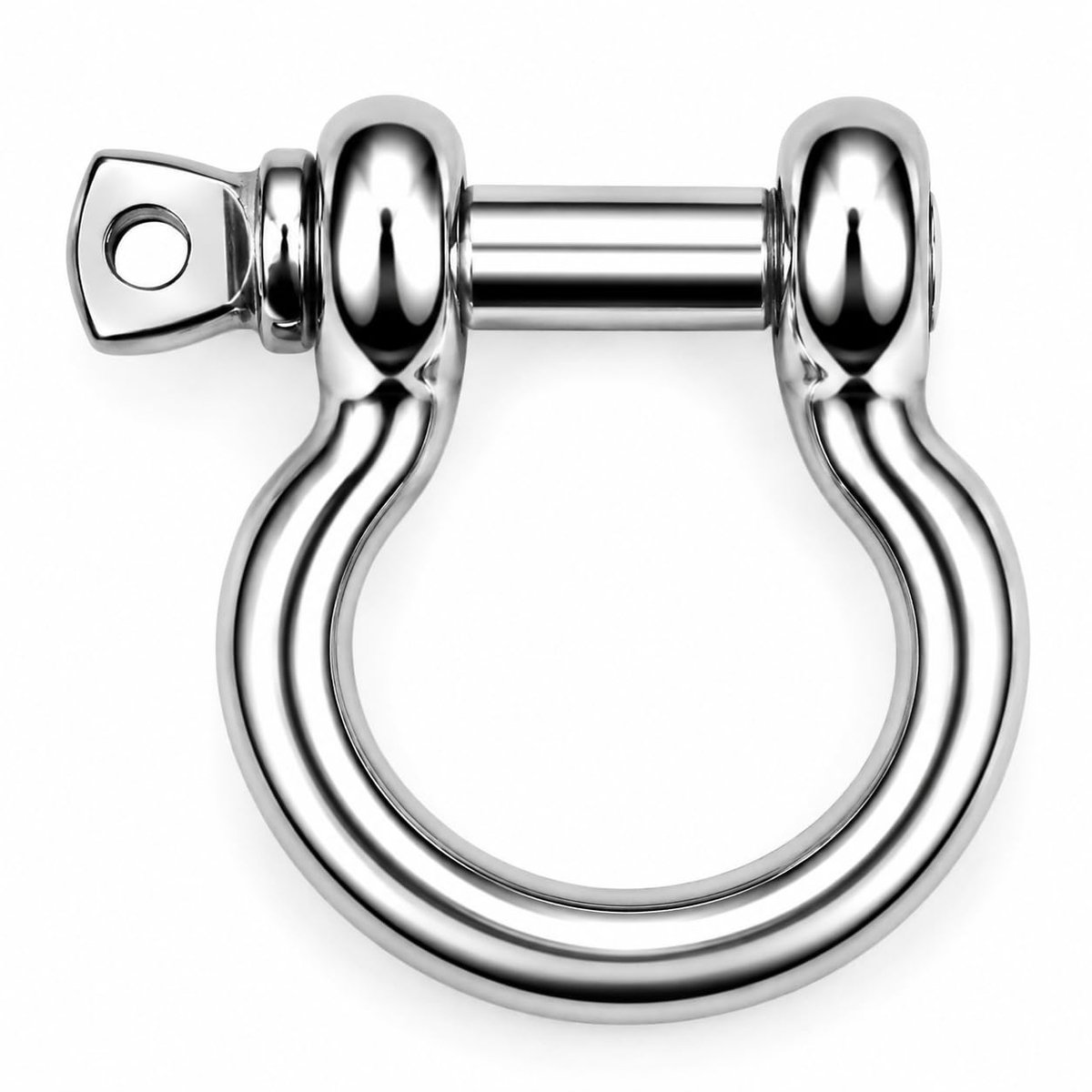 shackle gebogen RVS A4 (AISI 316), 6 mm | Ronde gebogen shackle, Voor kettingen en lijnen, Maritieme sluiting, Corrosiebestendig, Set van 2