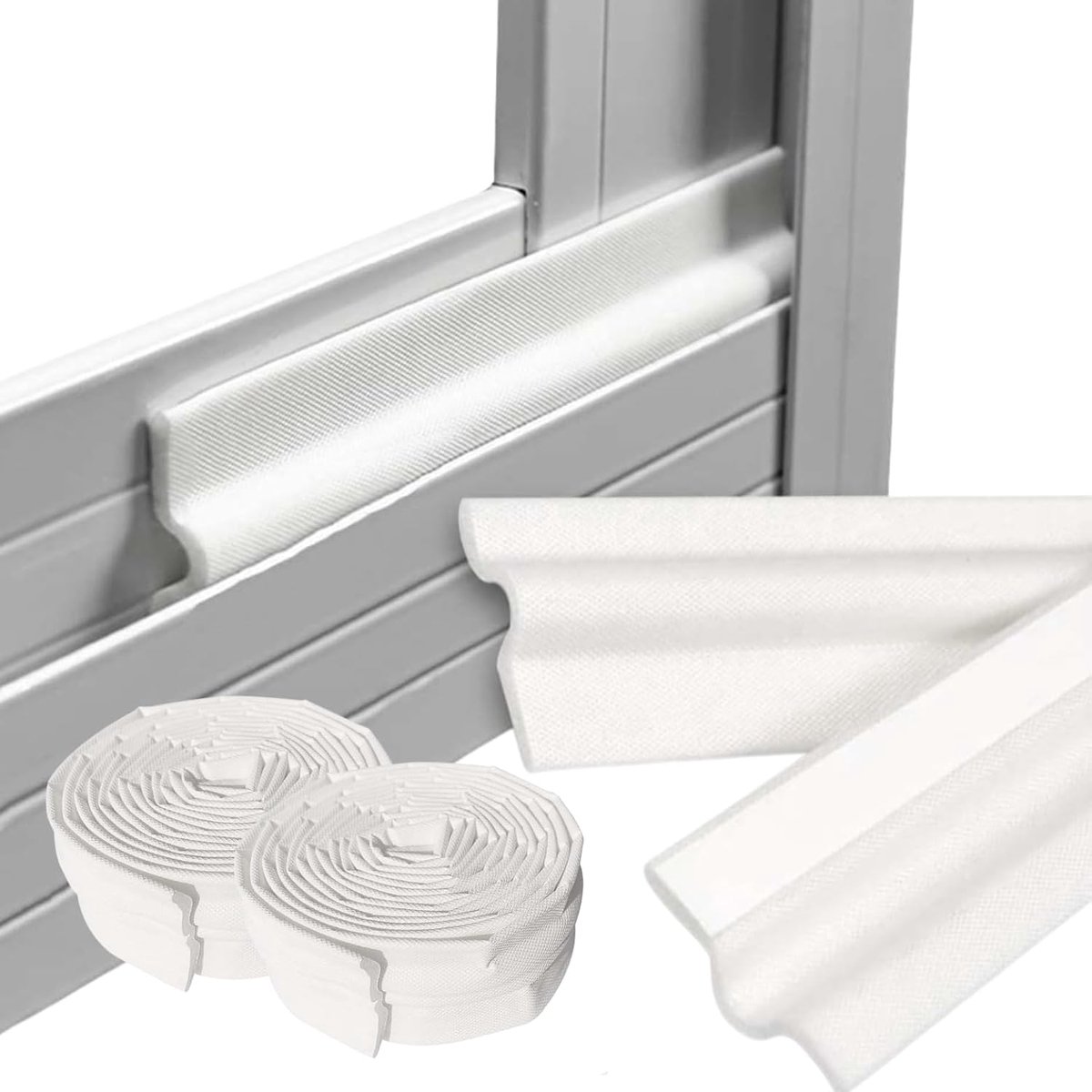 Tochtstrip Zelfklevend voor Deur en Raam 4m / 8m – Isolerende Dichtingsstrip van Schuimrubber – Tegen Koude, Geluid en Stof – Wit, Grijs of Zwart