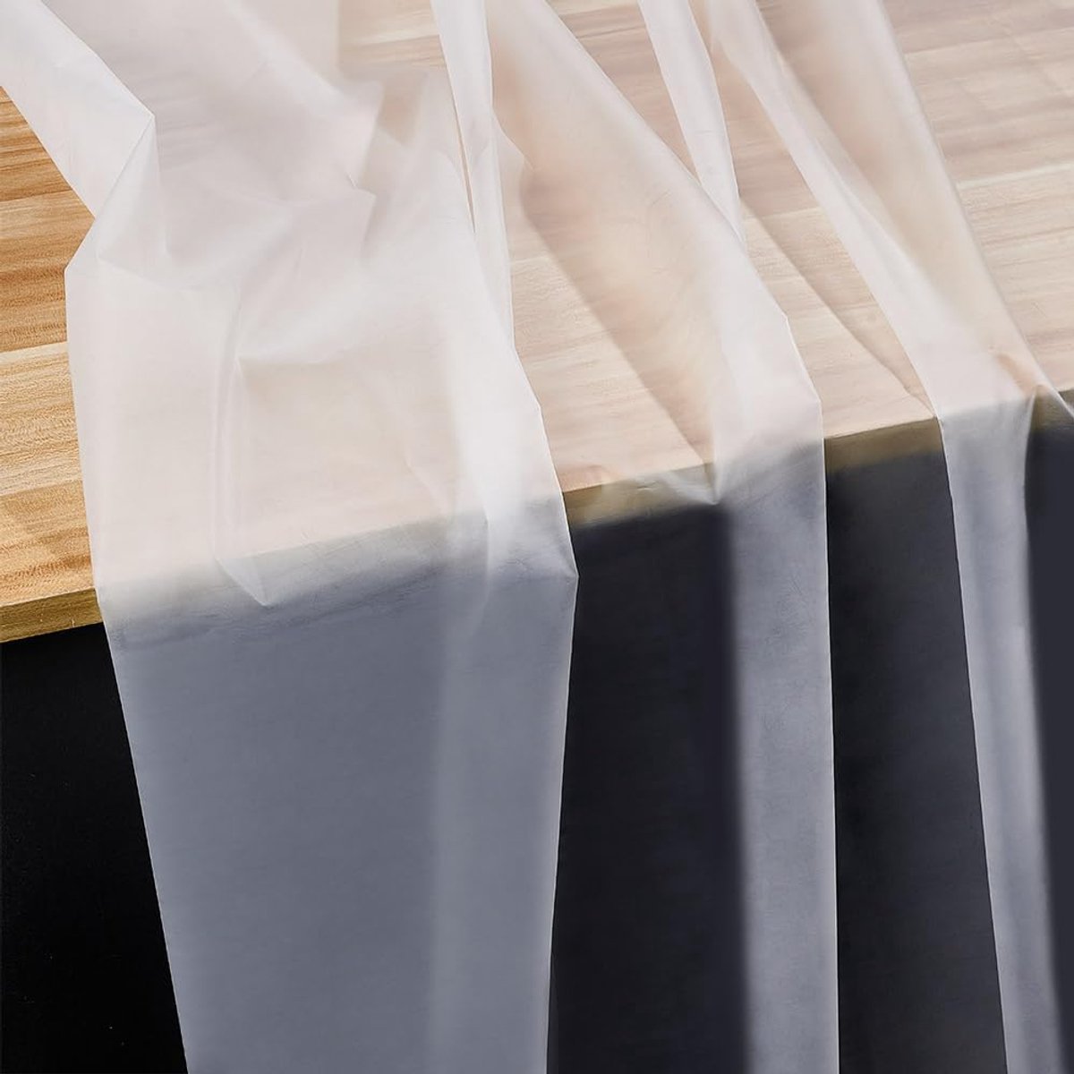 Stof, Matte Doorschijnende Film Winddicht Waterdichte Film Regenjas Jurk Film Creatieve Ontwerper Stof voor Crafting Kleding DIY, Wit
